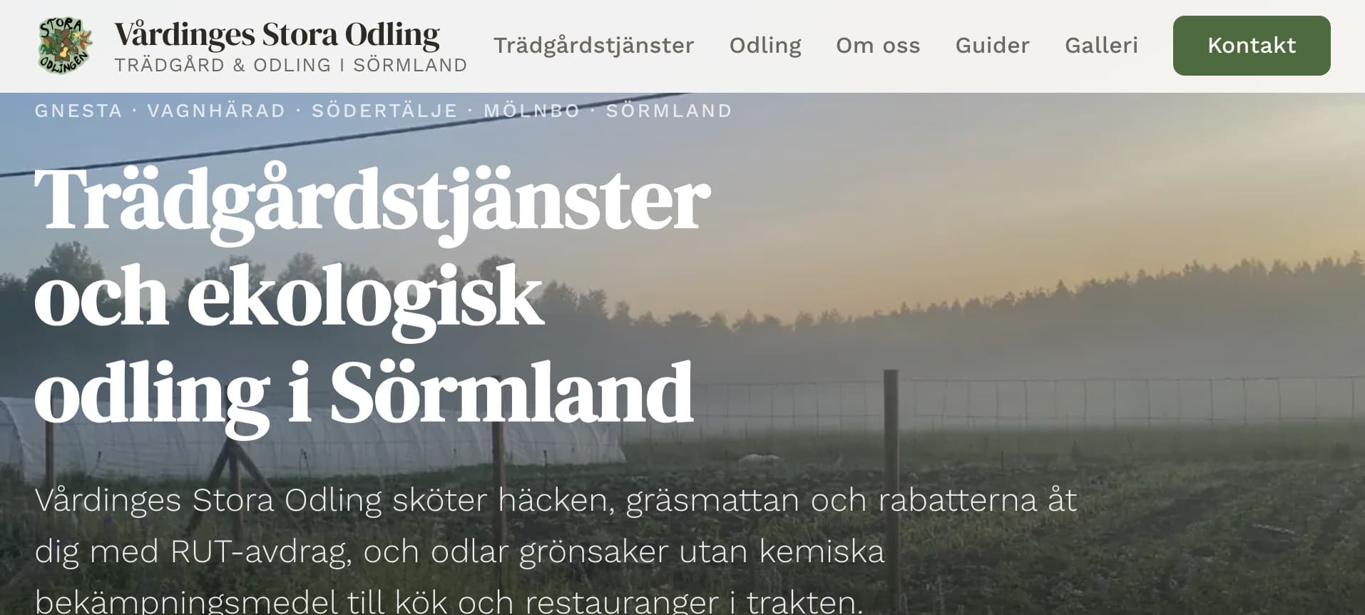 Vårdinges Stora Odling, startsidan, vårdingesstoraodling.se